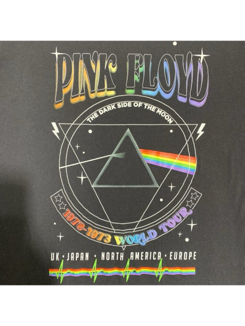 Pink Floyd Graphic T Shirt Mens Small Black Dark Side of the Moon WorldTour 2022 - Picture 2 of 6